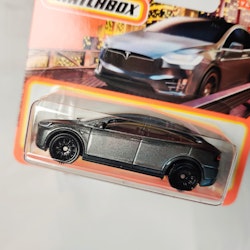 Skala 1/64 Matchbox 70 year  - Tesla model X, gråsilver