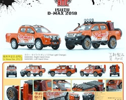 Skala 1/64 Isuzu D-max 2018 Orange w acc LHD fr BM Creations