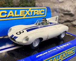 Skala 1/32 An. Slot car - Jaguar D-type #8 1956' White/blue fr Scalextric