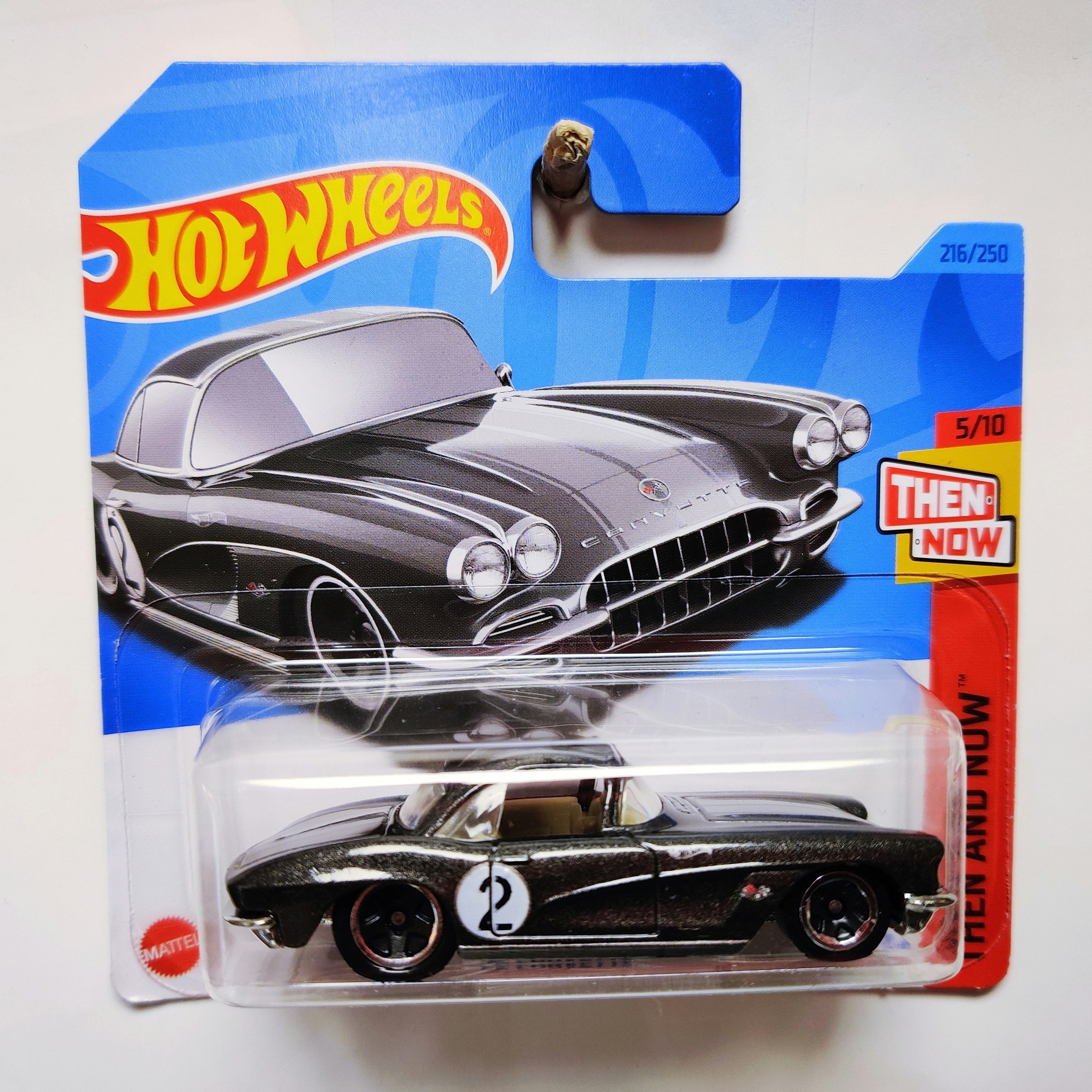 Skala 1/64, Hot Wheels "THEN AND NOW": Corvette 62'