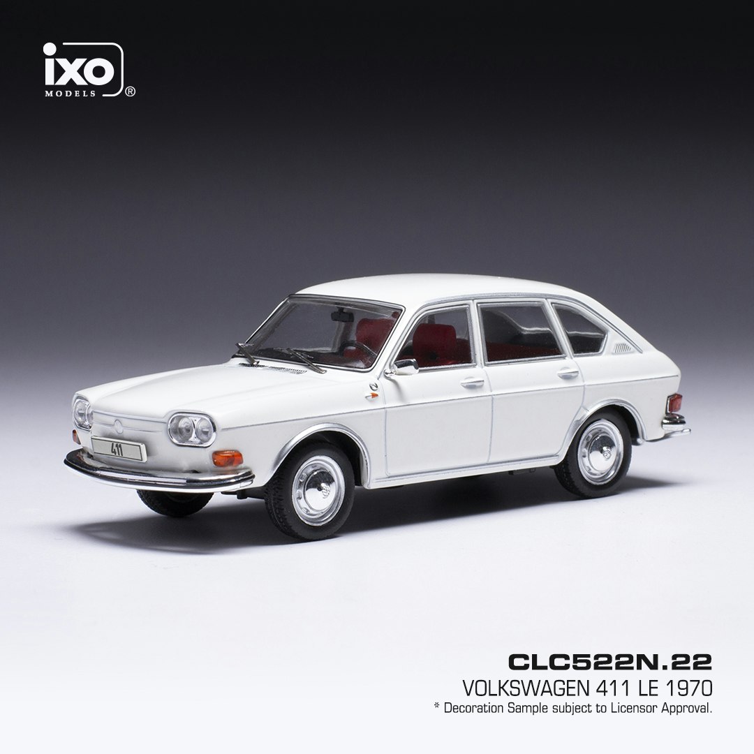 Skala 1/43 Volkswagen 411 LE 70', vit/white metalic, fr IXO models