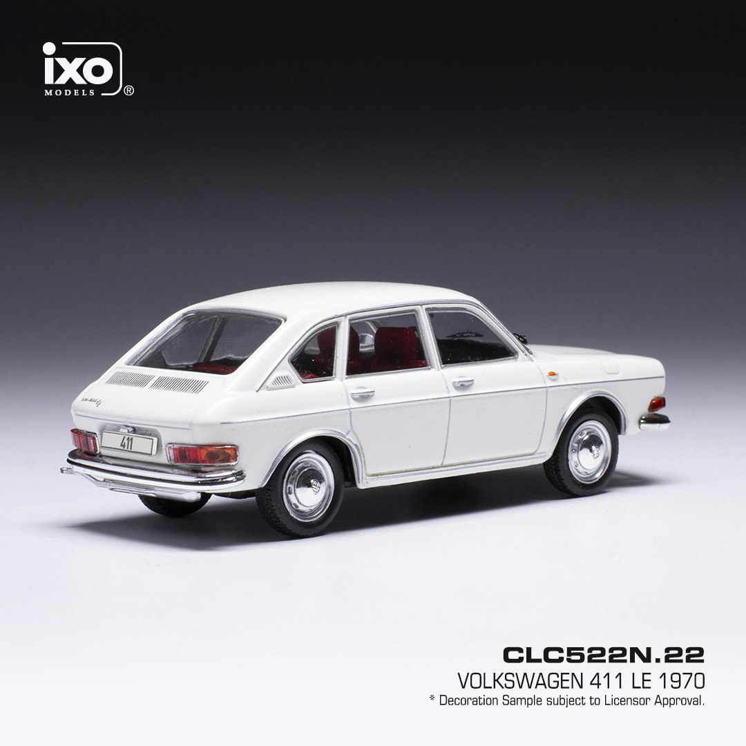 Skala 1/43 Volkswagen 411 LE 70', vit/white metalic, fr IXO models