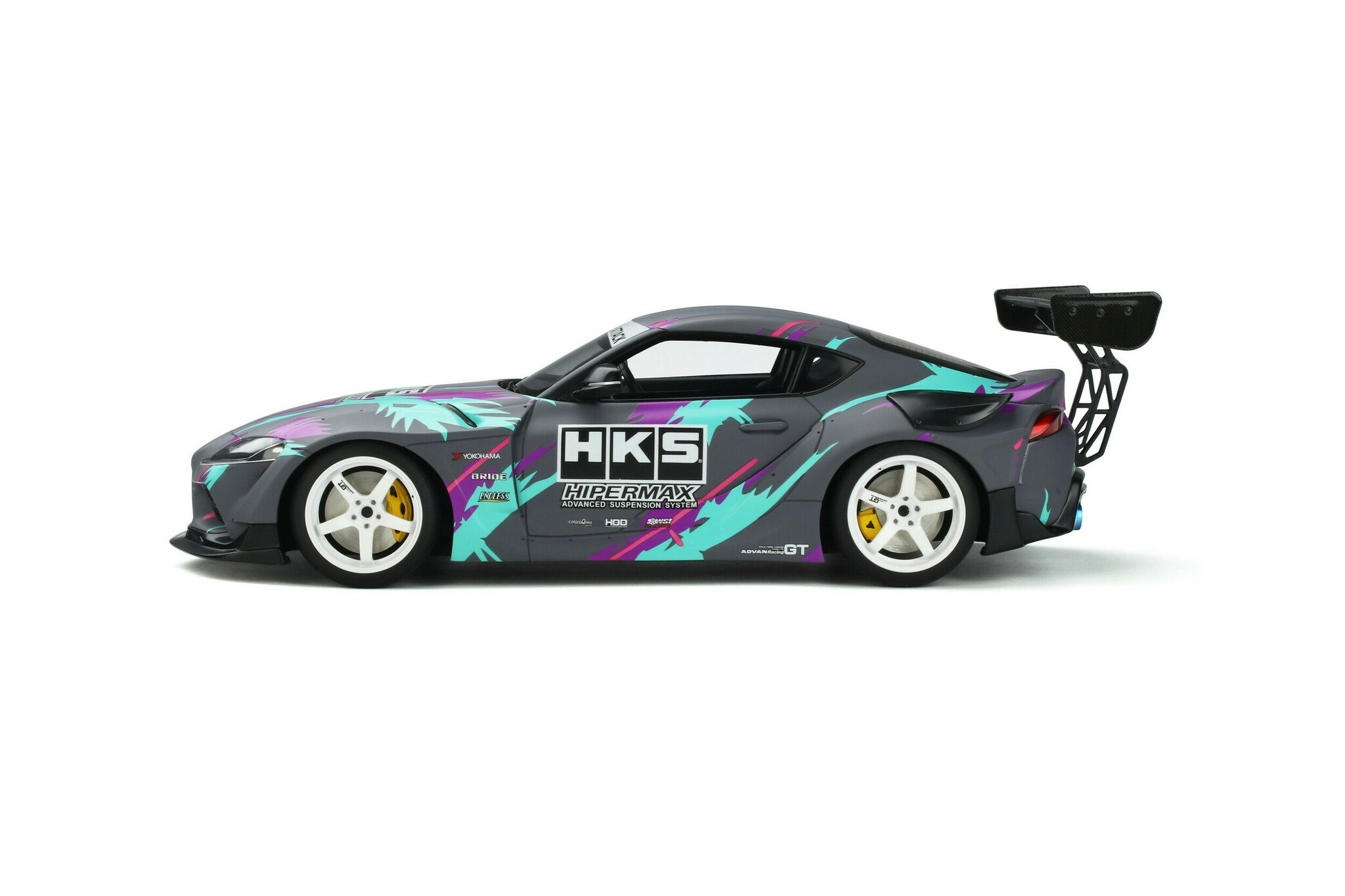 Skala 1/18 HKS GR SUPRA, (TOYOTA) GREY 2019 GT407 fr GT Spirit