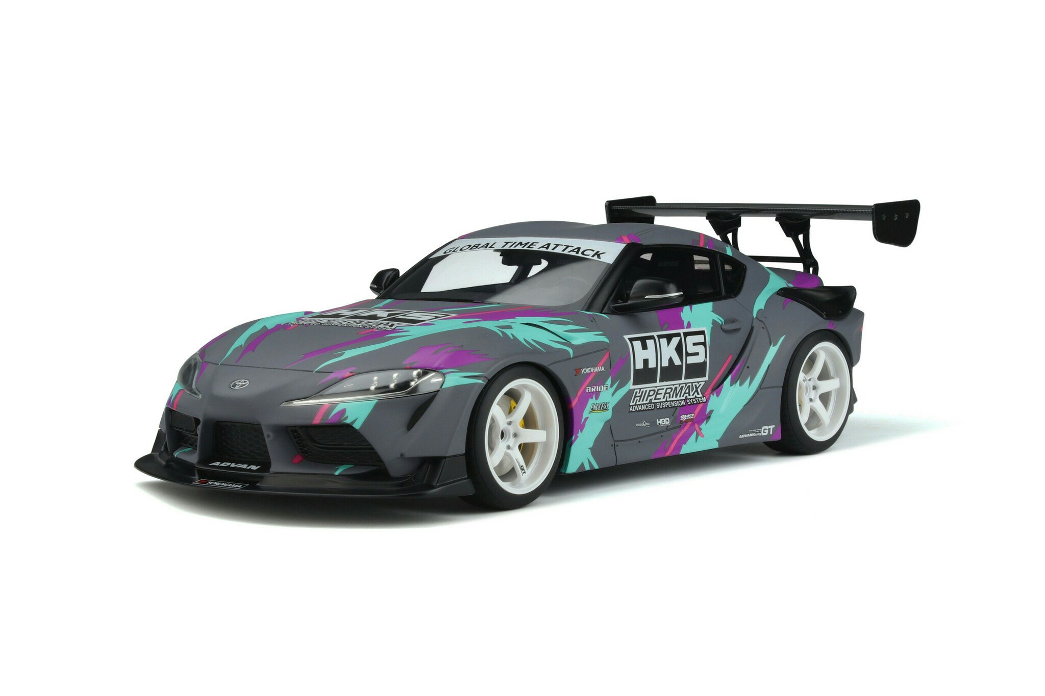 Skala 1/18 HKS GR SUPRA, (TOYOTA) GREY 2019 GT407 fr GT Spirit
