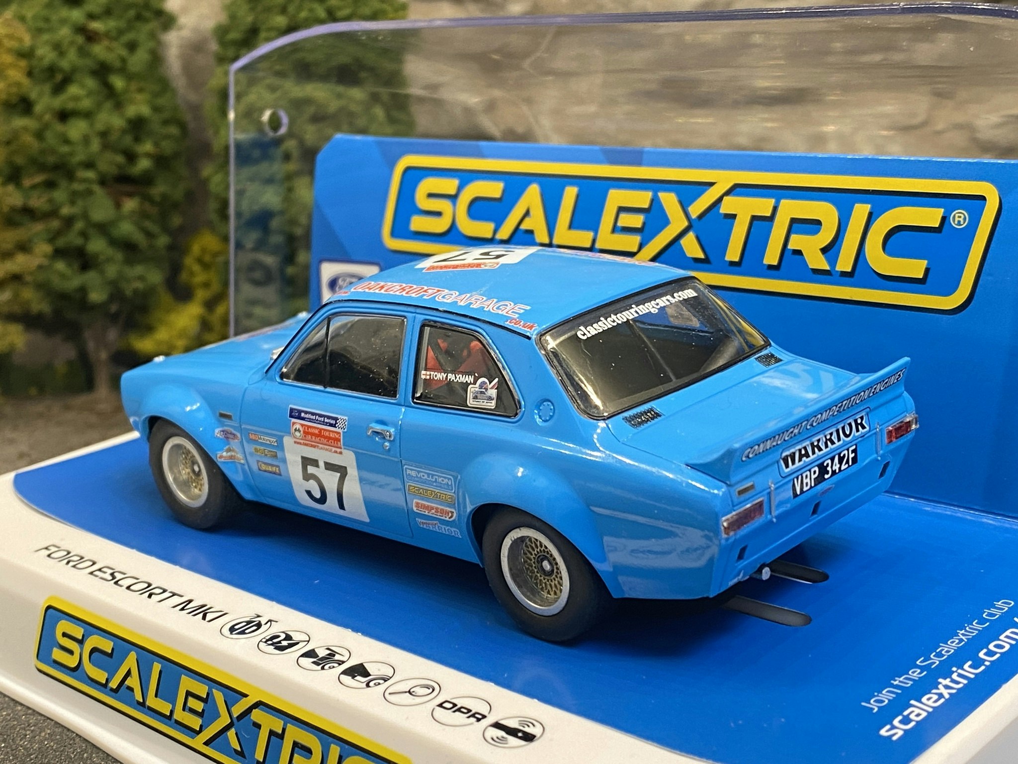 Skala 1/32 Scalextric Slot Car: Ford Escort MkI - Tony Paxman Racing