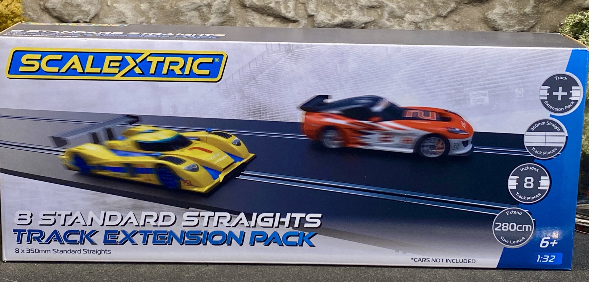 Skala 1/32 Scalextric Track Extension Pack - 8 Standars Straights C8554
