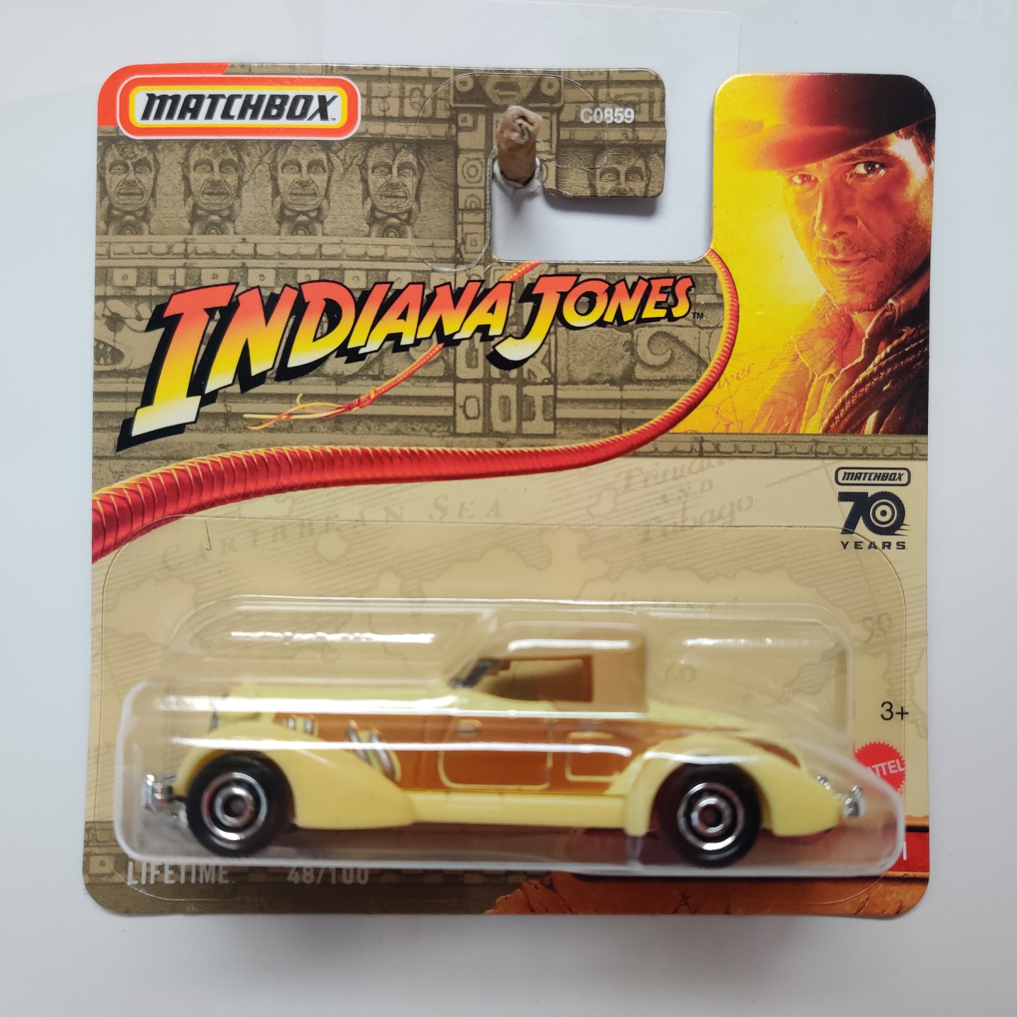 Skala 1/64 Matchbox "70-years" Auburn Speedster 851, 1936 "Indiana Jones"