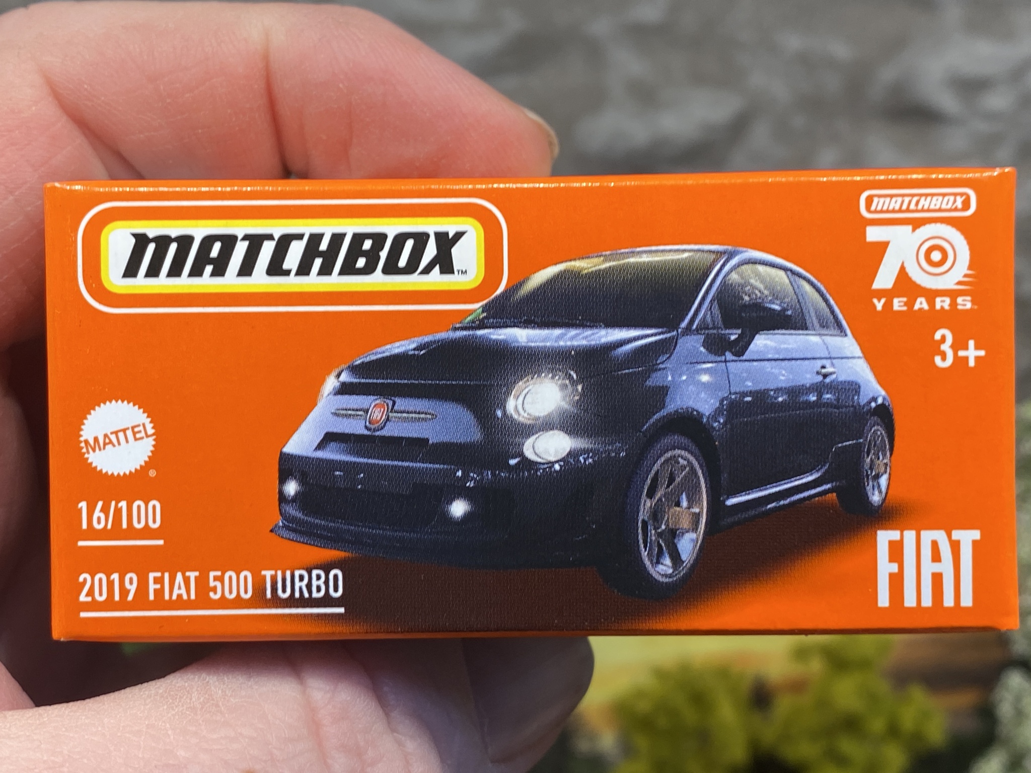 Skala 1/64 Matchbox "70-years" Fiat 500 Turbo 2019