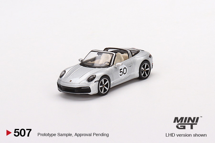 Skala 1/64 Porsche 911 Targa 4S Heritage Design Ed. GT Silv Met fr MINI GT