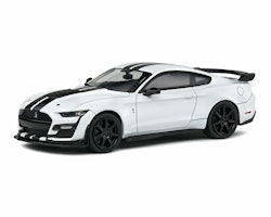 Skala 1/43 Shelby Mustang GT 500 Fast Track, White w Bl stripes fr Solido