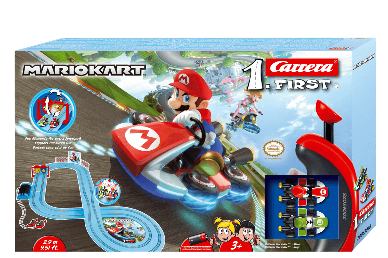 Skala 1/50 An. Slot Track Carrera 1.First: Mariokart™ - Mario vs. Luigi