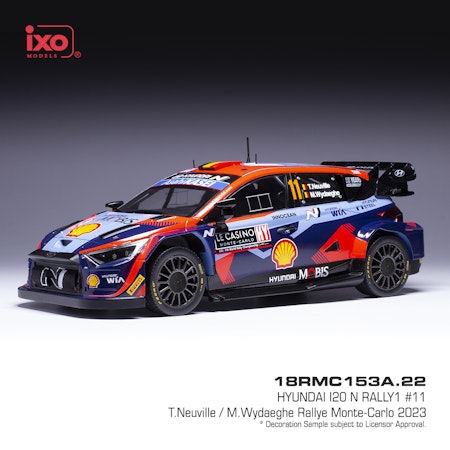 Skala 1/18 Hyundai i20 N Rally1 #11 Monte Carlo 23' Neuville fr IXO Models