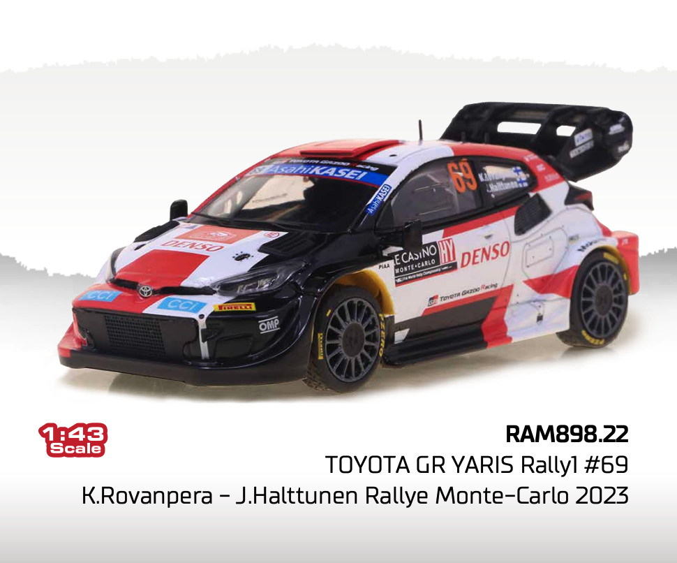 Skala 1/43 Toyota GR Yaris Rally1 Hybrid #69 Monte Carlo 23' f IXO Models