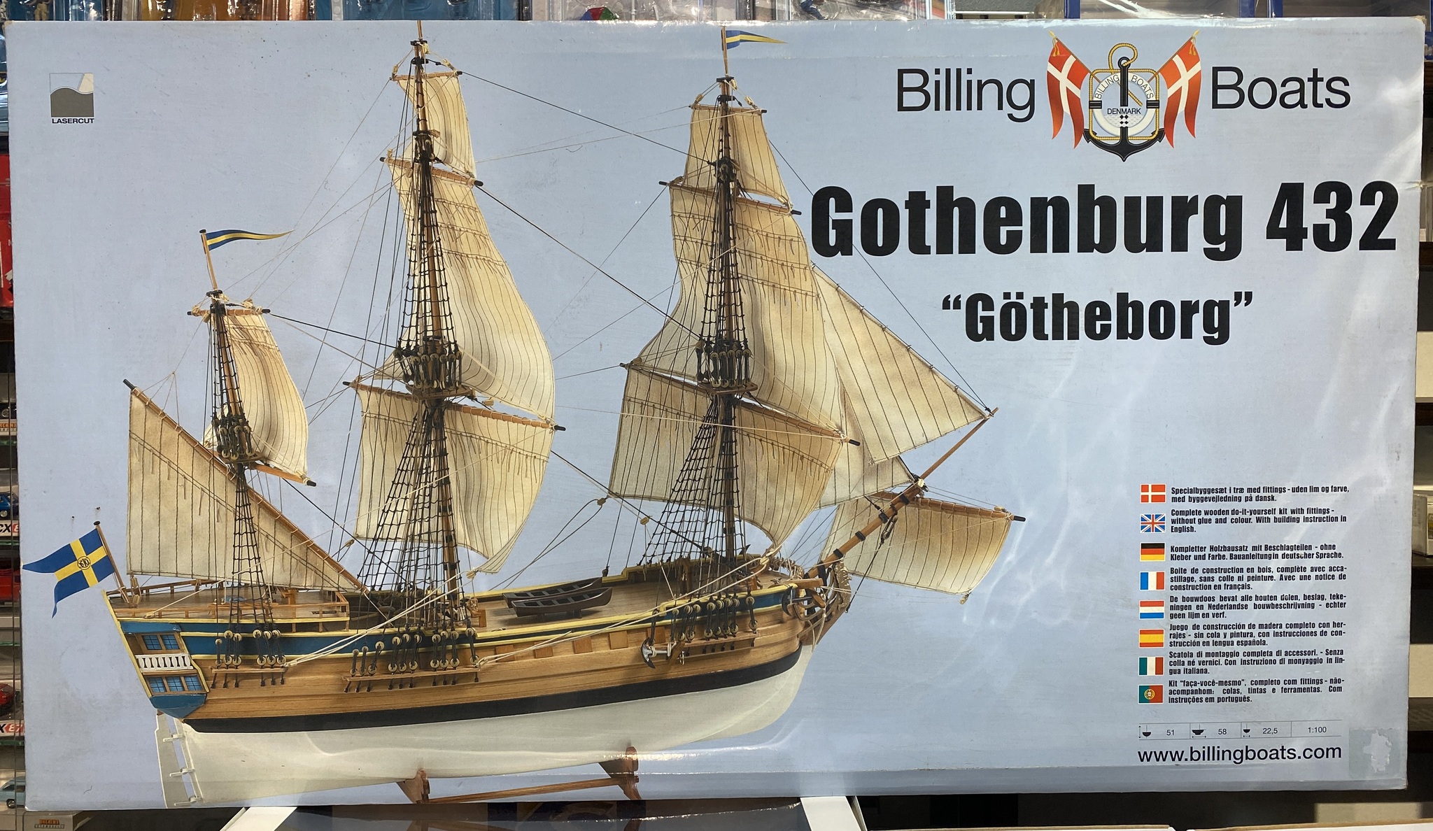 Skala 1/100 Gothenburg 432 - Götheborg BB432 fr Billing Boats