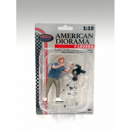 Skala 1/18 AD-18405 "On air" Figure 5 w Camera - American Diorama