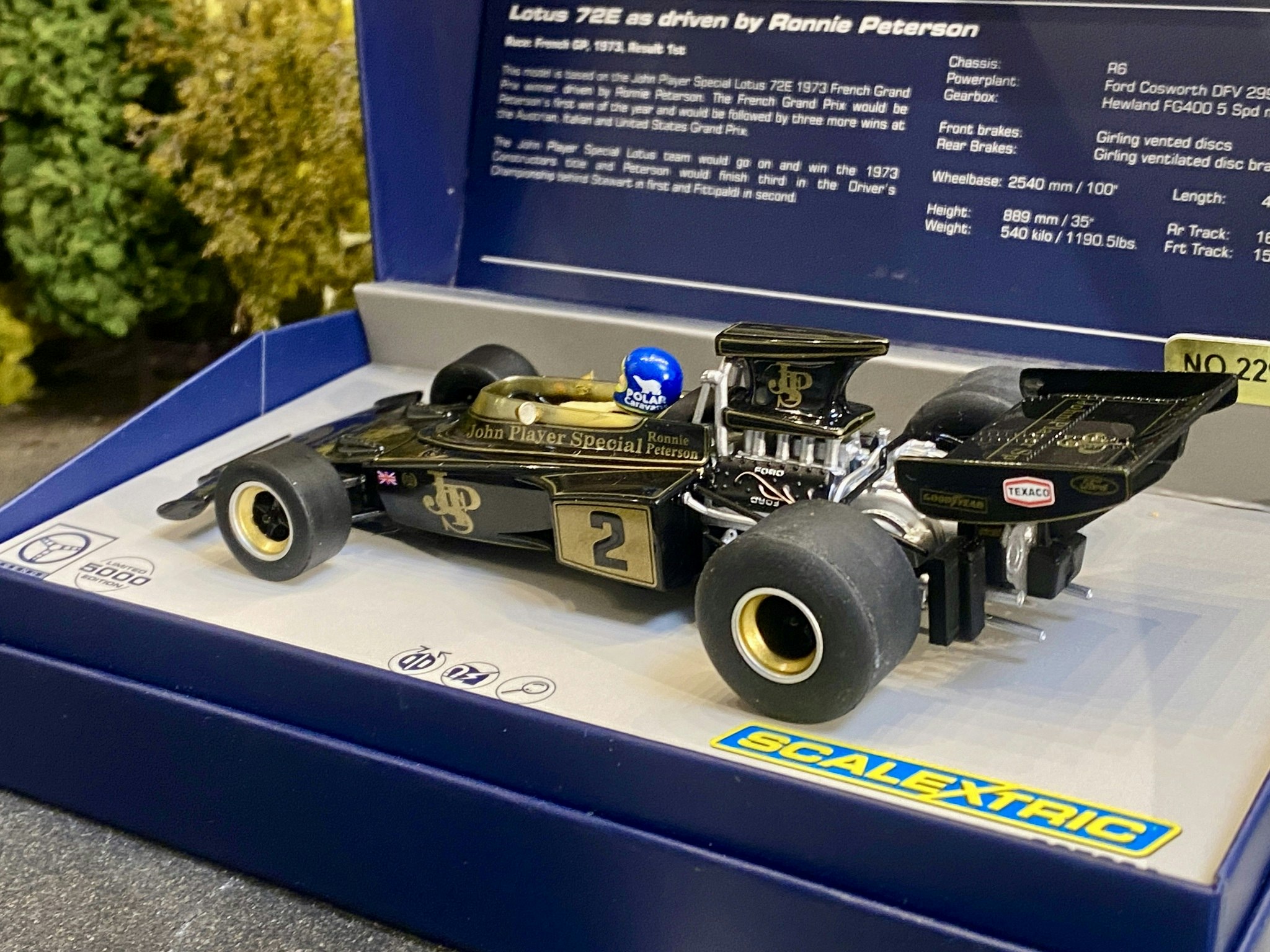 Skala 1/32 An. Slotcar - Legends Lotus 72E, Ronnie Peterson fr Scalextric