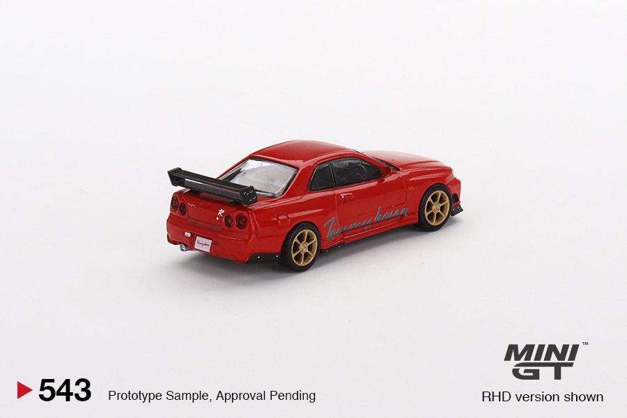 Skala 1/64 - Nissan Skyline GT-R Tommykaira R-z, Red fr MINI GT