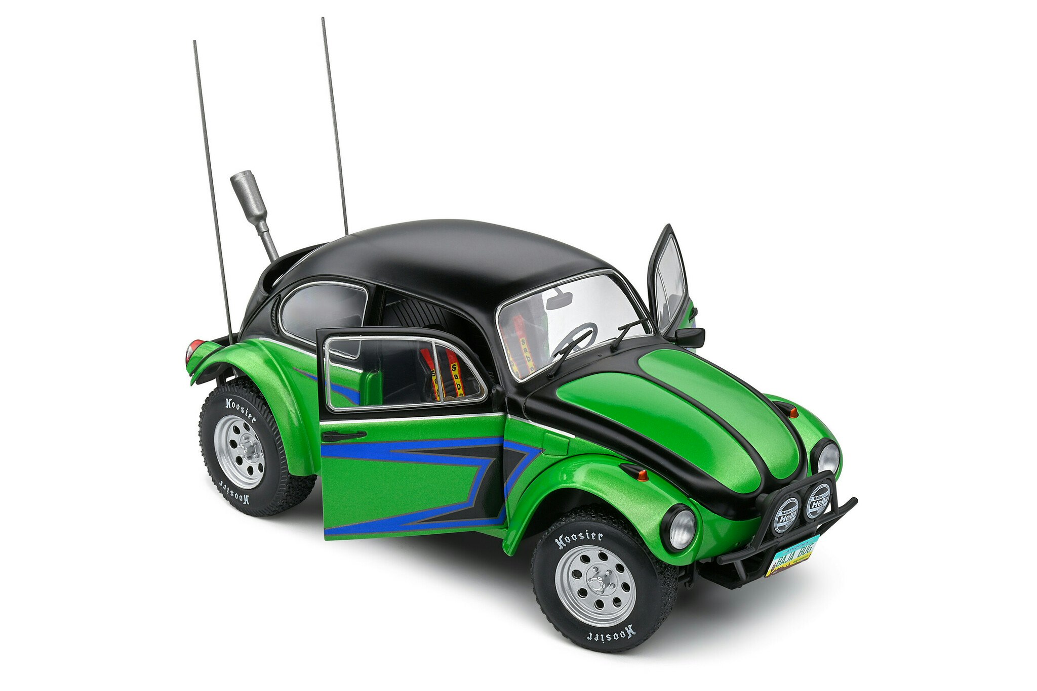 Skala 1/18 Volkswagen Baja Beetle, Black/Blue/green fr SOLIDO