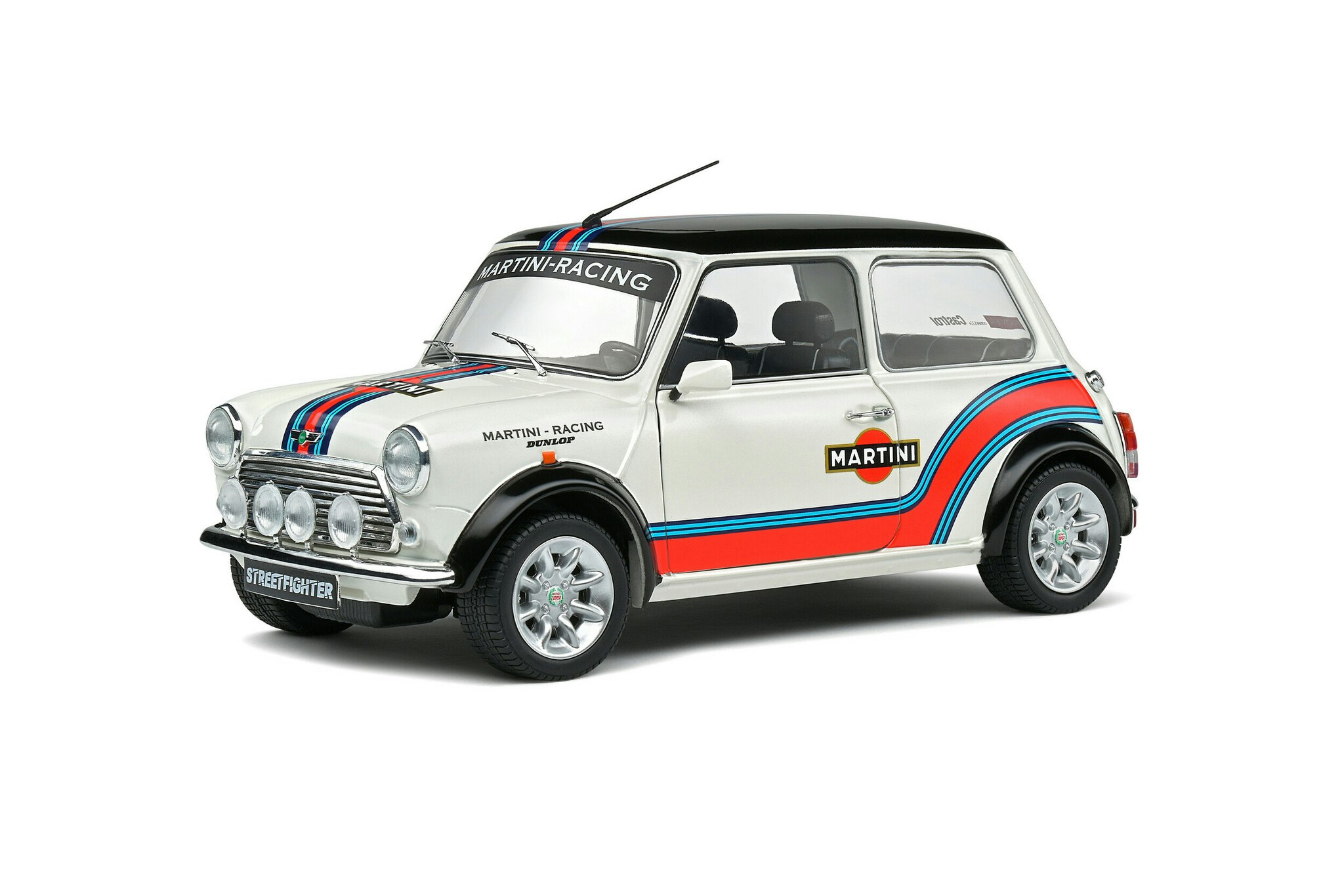 Skala 1/18 MINI COOPER SPORT - MARTINI EVOCATION 98' fr SOLIDO