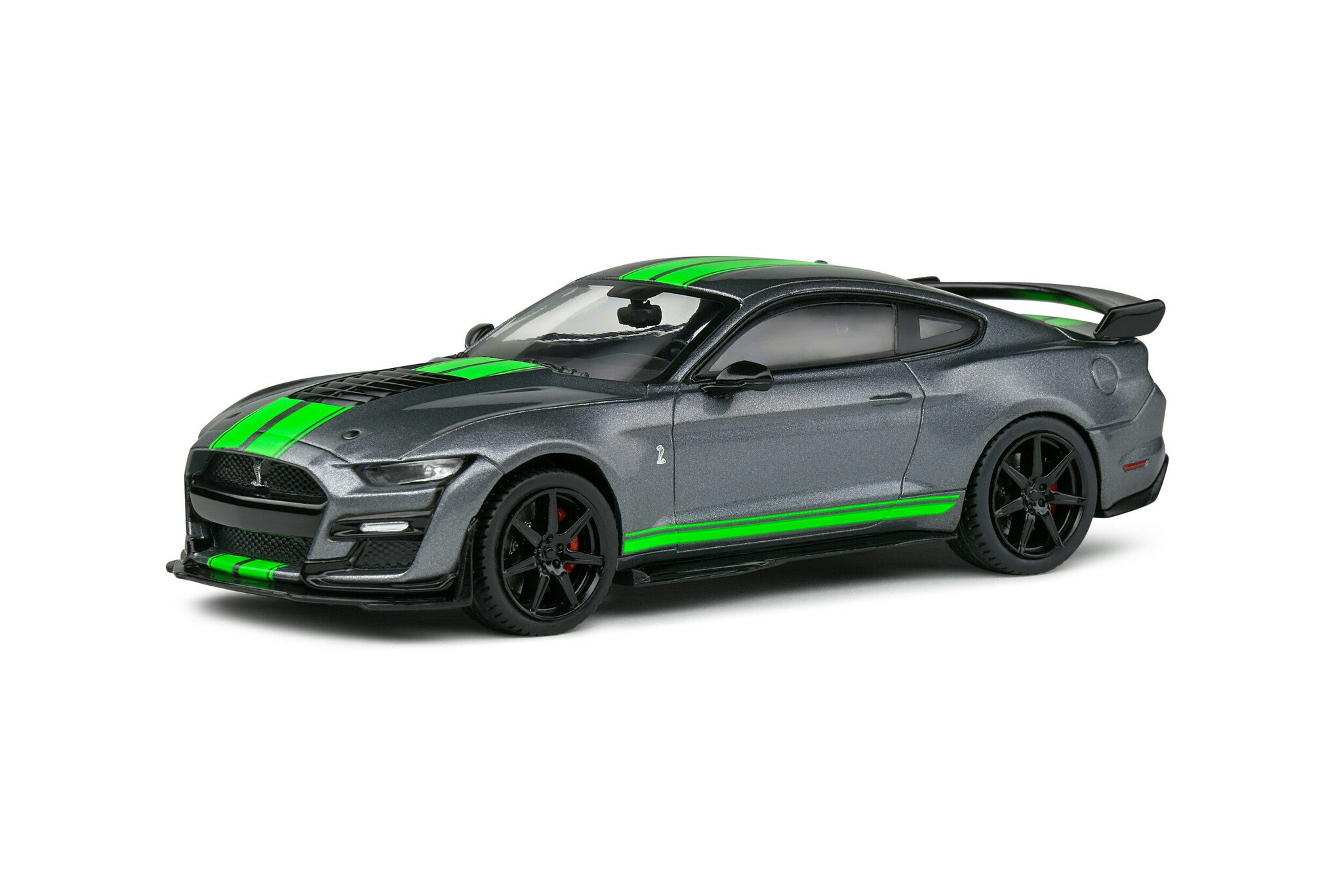 Skala 1/43 SHELBY MUSTANG GT500 – GREY W/NEON GREEN fr Solido