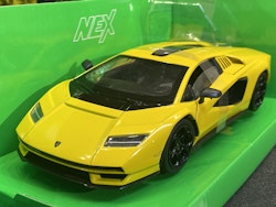 Skala 1/24 Lamborghini Countach LPI 800-4, Yellow fr Nex models / Welly