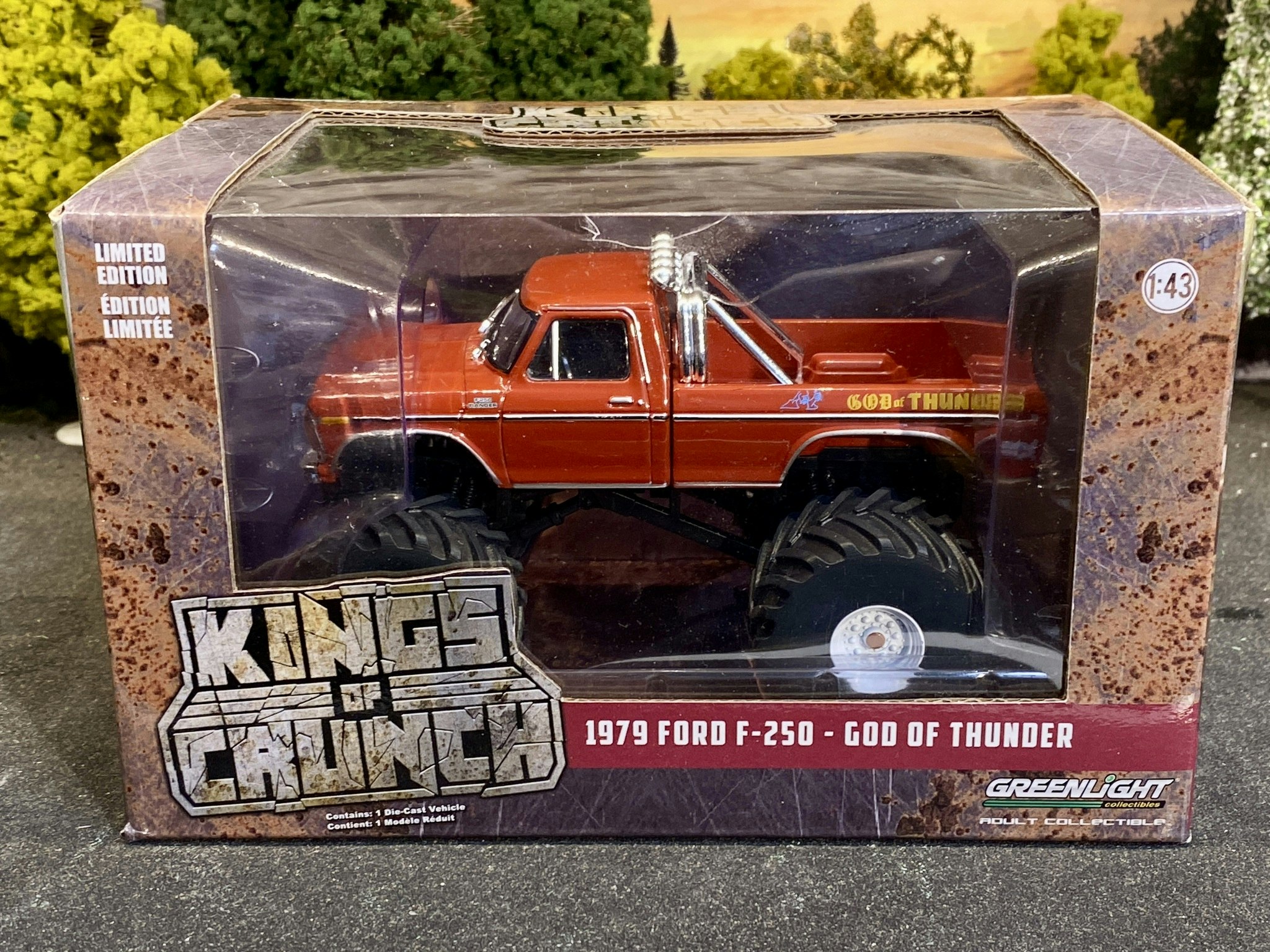 Skala 1/43 1979 Ford F-250 Monster Truck - God of Thunder fr Greenlight