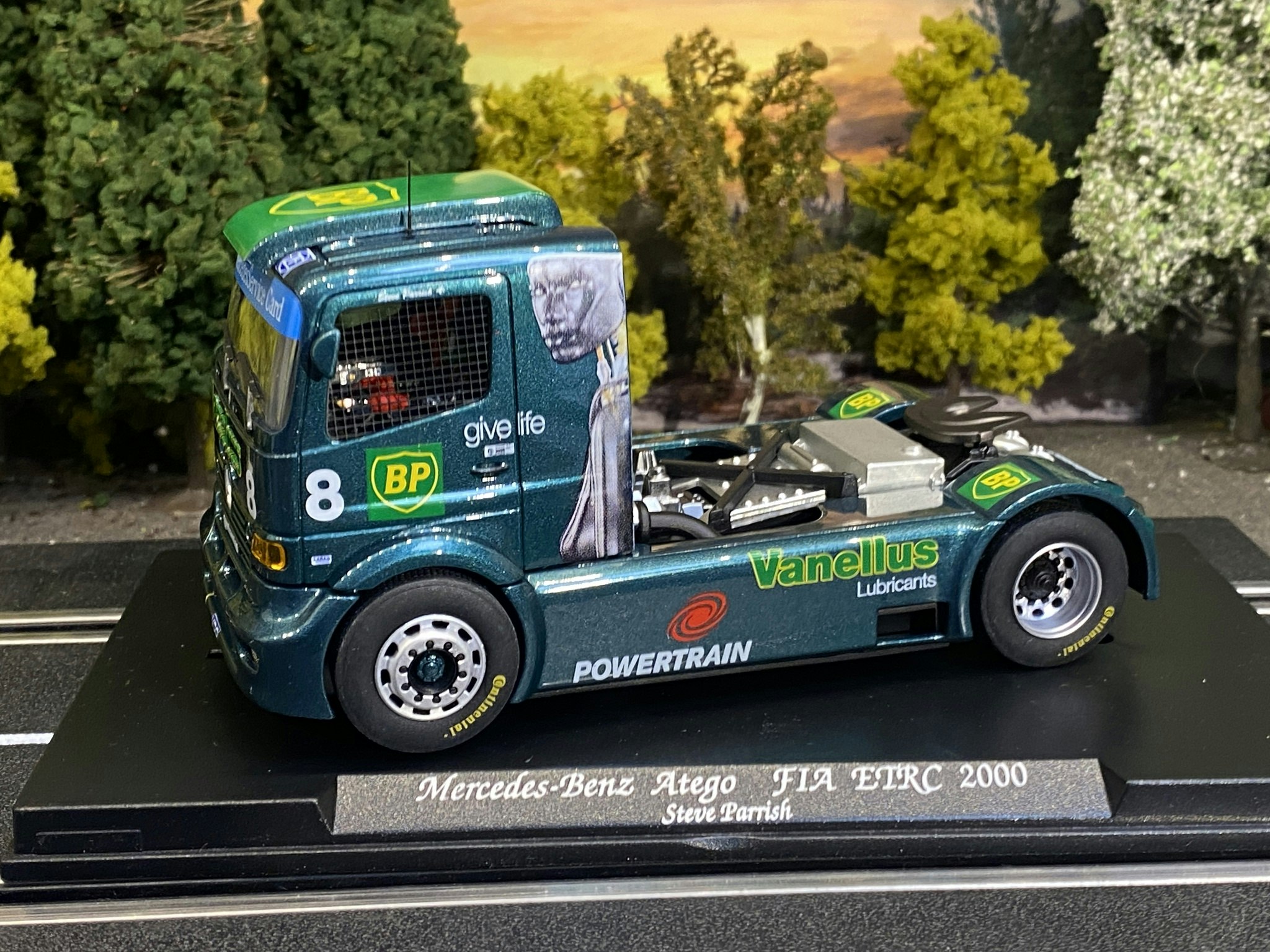 Skala 1/32 An. Slotcar/truck fr FLY/GB Track: Mercedes-Benz Atego, FIA ETRC 2000