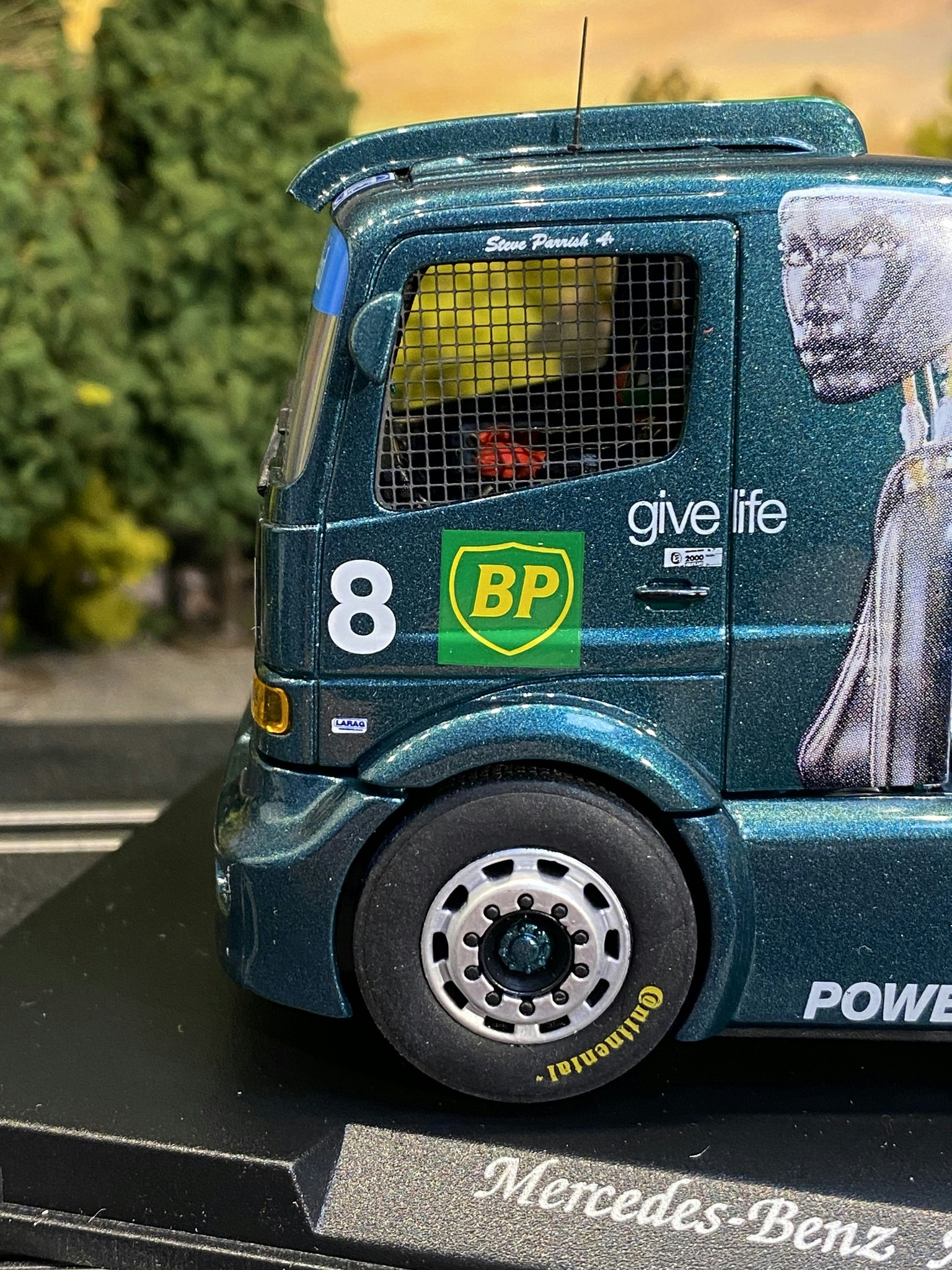 Skala 1/32 An. Slotcar/truck fr FLY/GB Track: Mercedes-Benz Atego, FIA ETRC 2000