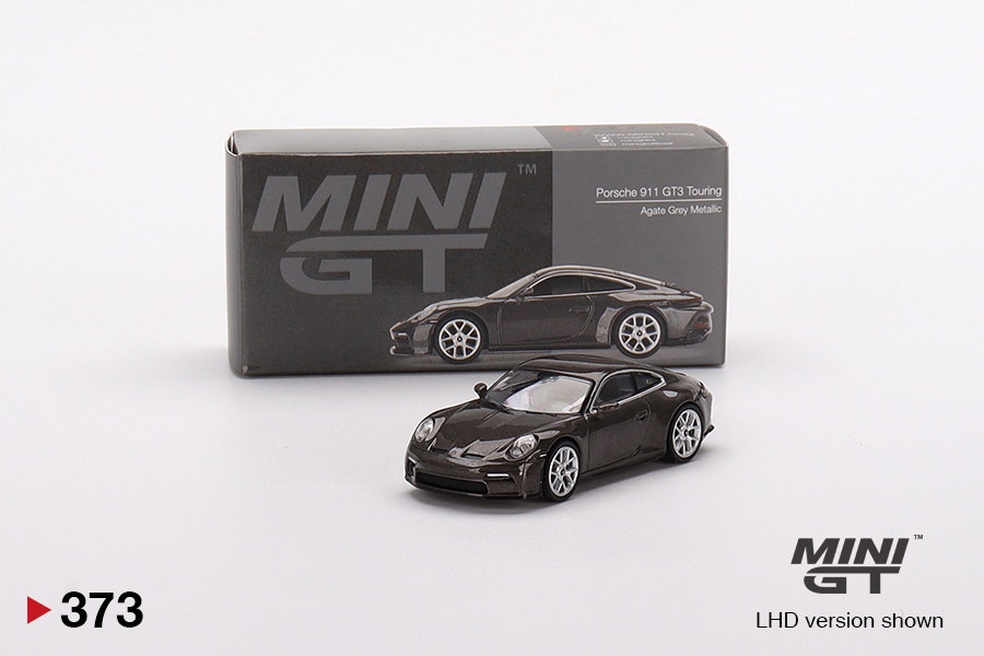 Skala 1/64 - Porsche 911 (992) GT3 Touring, Agate Grey Met. fr MINI GT