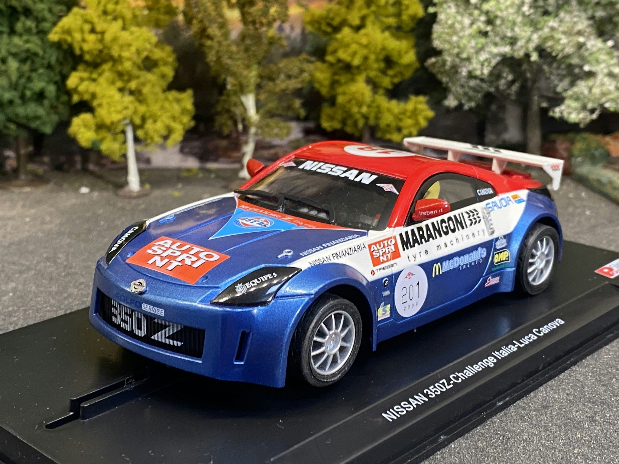 Skala 1/32 Analog slotcar fr POWER SLOT: Nissan 350Z, Challange Italia-Luca Canova