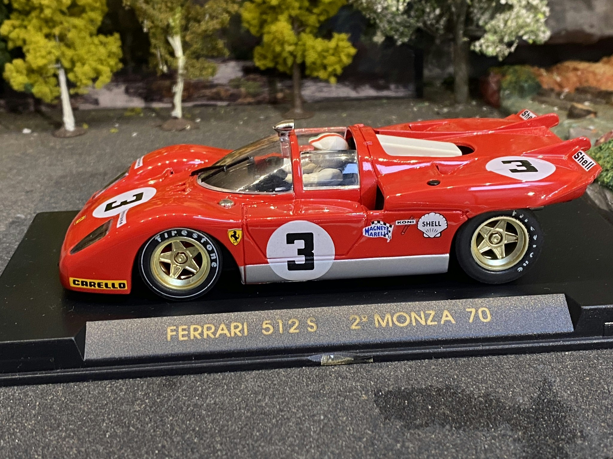 Scale 1/32 Analogue FLY slotcar: Ferrari 512 S - Monza 70' 1970
