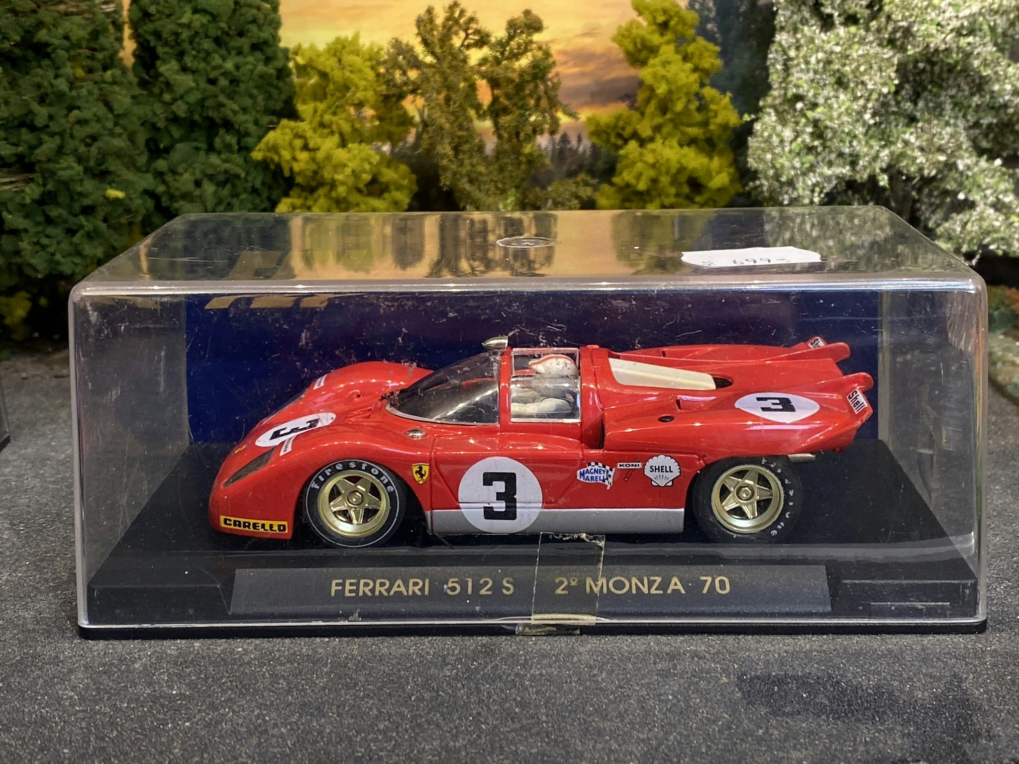 Scale 1/32 Analogue FLY slotcar: Ferrari 512 S - Monza 70' 1970