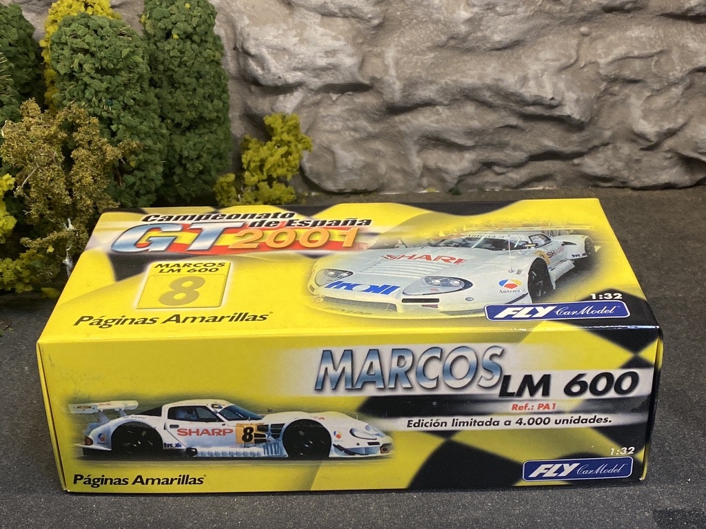Scale 1/32 An. FLY Slot Car: Marcos LM 600 #8 - Campeonato de Espana