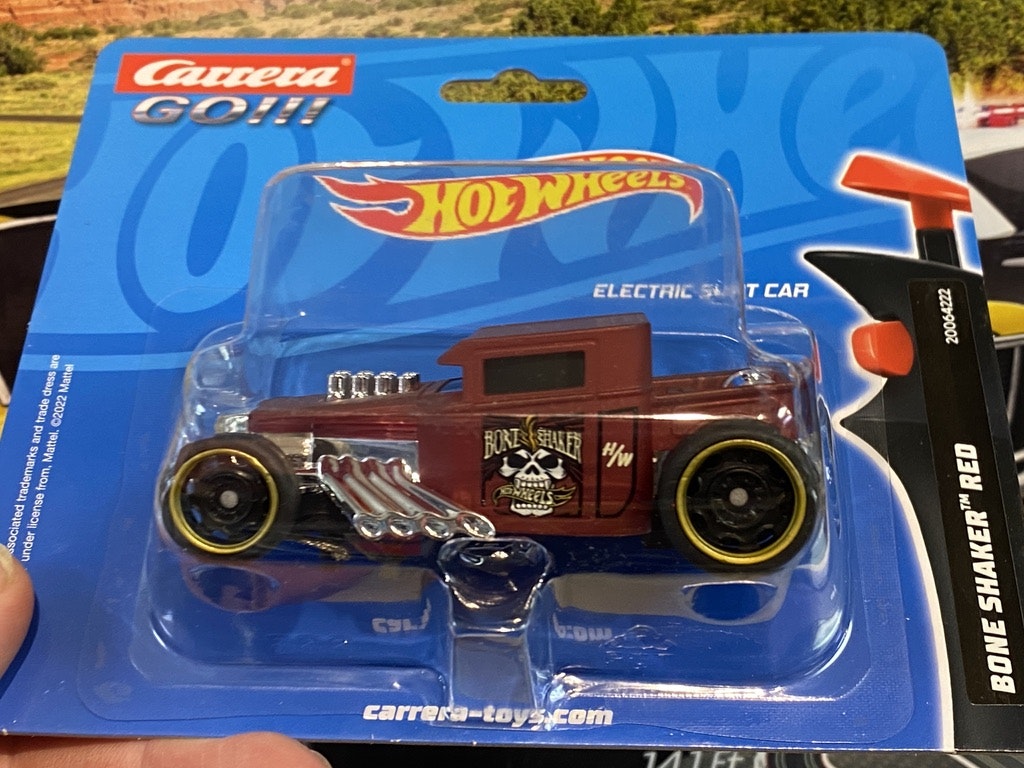 NEW! Skala 1/43 An. slotcar fr Carrera GO: Bone Shaker "Hot Wheels" Red/brown
