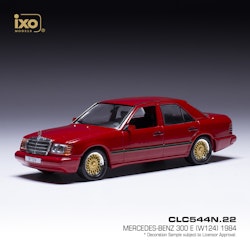 Skala 1/43 Mercedes 300E (W124), dark red, 1984 fr IXO Models
