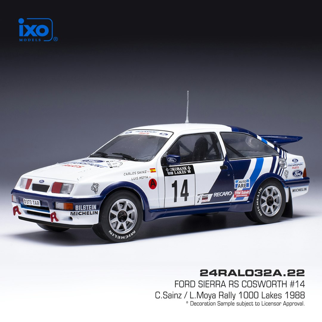 Skala 1/24 Ford Sierra RS Cosworth #14 Rallye Finland 88' fr IXO Models
