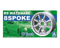 Skala 1/24 Tyres & Rims f plastic models: RS WATANABE 8SPOKE 17" fr AOSHIMA