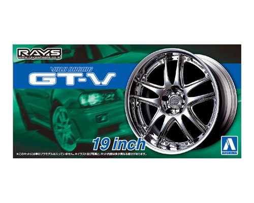 Skala 1/24 Tyres & Rims f models: Volk Racing GTV 19" fr AOSHIMA