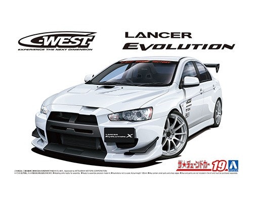 Skala 1/24 C-WEST CZ4A MITSUBISHI LANCER EVO Ⅹ '07 fr Aoshima