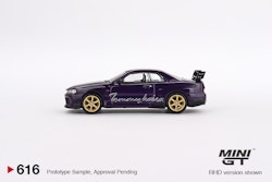 Skala 1/64 Nissan Skyline GT-R (R34) Tommykaira R-z Midnight Purple fr MINI GT (616)