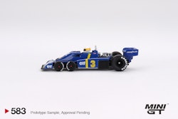 Skala 1/64 Tyrrell P34 #3 Jody Scheckter 76 Swedish GP Winner fr MINI GT (583)