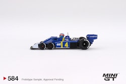 Skala 1/64 Tyrrell P34 #4 Patrick Depailler 76 Swedish GP 2nd Place fr MINI GT (584)