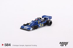 Skala 1/64 Tyrrell P34 #4 Patrick Depailler 76 Swedish GP 2nd Place fr MINI GT (584)