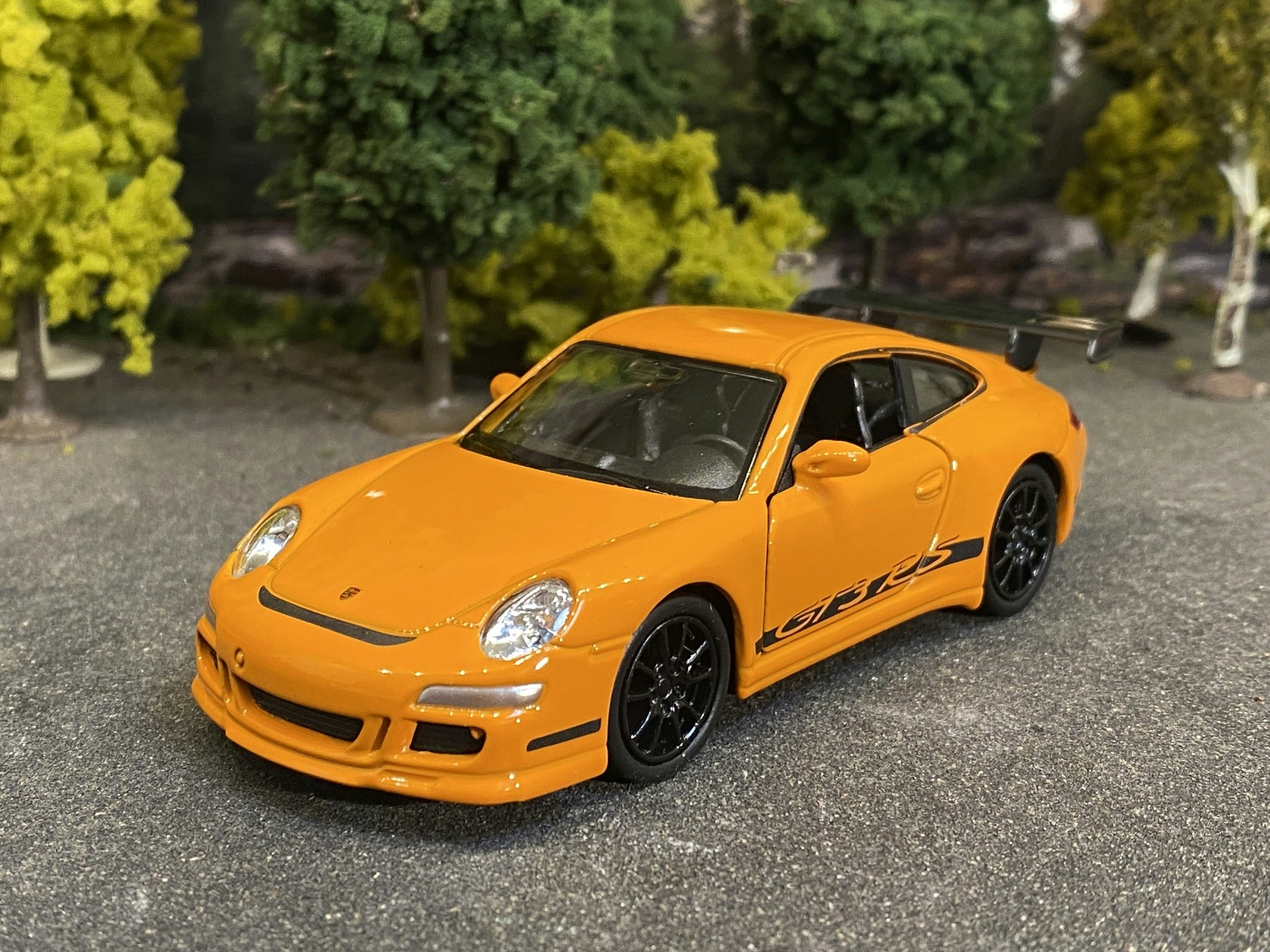 Skala 1/36 Porsche 911 GT3 RS (997) Orange fr Nex models / Welly