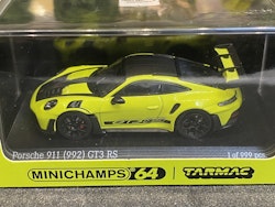 Skala 1/64 Porsche 911 (992) GT3 RS. Acid green fr TARMAC & Minichamps