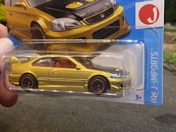 Skala 1/64 Hot Wheels: Honda Civic Si, Gold w black hood