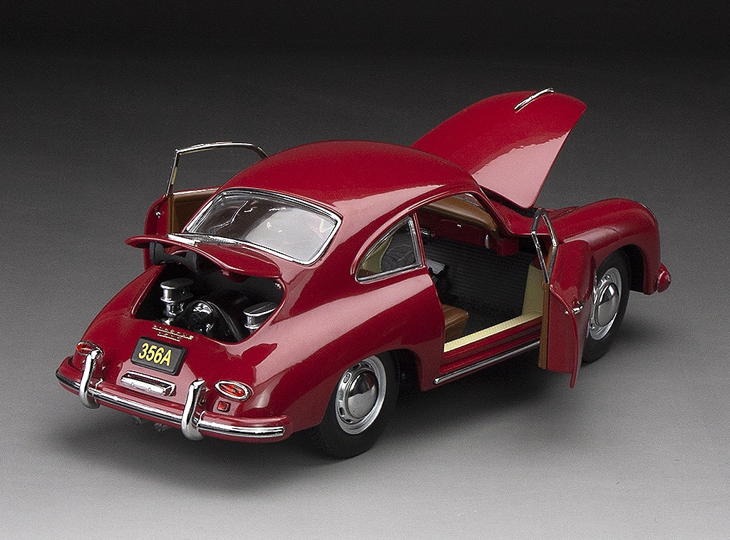 Sc 1/18 57' Porsche 356A 1500 GS Carrera GT Polyantha Red fr SUNSTAR