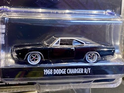 Skala 1/64 1968 Dodge Charger R/T, black fr Greenlight Exclusive