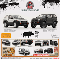 Skala 1/64 Isuzu Vehicross 1997-2001, Black, LHD 64B0325 fr BM Creations