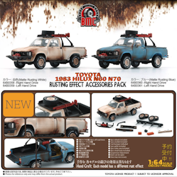 Skala 1/64 Toyota Hilux, Blue LHD 64B0361 Rusty fr BM Creations